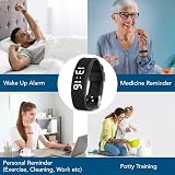 TabTime Vibrating Alarm Wristband Pink Small with Up to 10 Reminders view 4