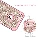 Hekodonk for iPhone 8/7 Case,3 Layer Luxury Bling Sparkle Shiny Heavy Duty Shockproof Fullbody Protective Impact Hybrid Cover for Apple iPhone 8/ iPhone 7 Bling Rose Gold