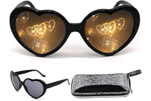 Heart Effect Diffraction Glasses, Peach Heart Special Effects Eyeglasses