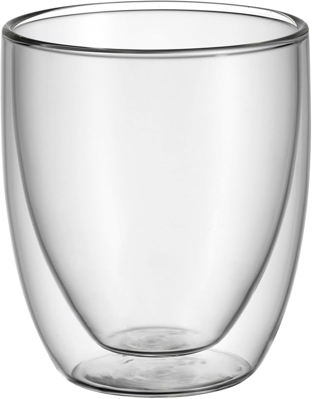 Kult doppelwandige Cappuccino Gläser Set 2-teilig, doppelwandige Gläser 250ml, Schwebeeffekt, Thermogläser, hitzebeständiges Teeglas, Kaffeeglas