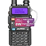 Mirkit Ham Radio Baofeng UV-5R MK4 8 Watt Max Power 2021 Two Way Radio with 1800 mAh Li-Ion Battery Pack and Mirkit Lanyard f