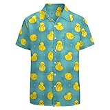 GADZILLE Duck Shirt for Men Funny Duck Hawaiian