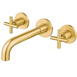 Airuida Solid Brass Widespread Wall Mount Bathroom