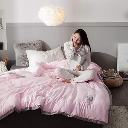 Xianw Twin Size Bett Elfenbein Luxus Steppdecke Fur Frauen Hypoallergen Flauschige Hotel Reversible Bettbezug Winter Weicher Als Gans Alternative Daunendecken F 150x200cm 59x79inch Amazon De Kuche Haushalt