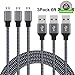 Micro USB Cables, 3Pack 6ft Premium Super-Durable High Speed Sync & Charge Cable for Android Smartphones, Tablets, MP3 and More(Carbon Black)