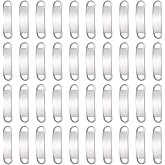 UNICRAFTALE 38.5mm Curved Rectangle Links 40pcs Stainless Steel Bar Links Stamping Blank Tags Jewelry Connectors for Bracelet Necklace Jewelry Making Hole 4x5mm