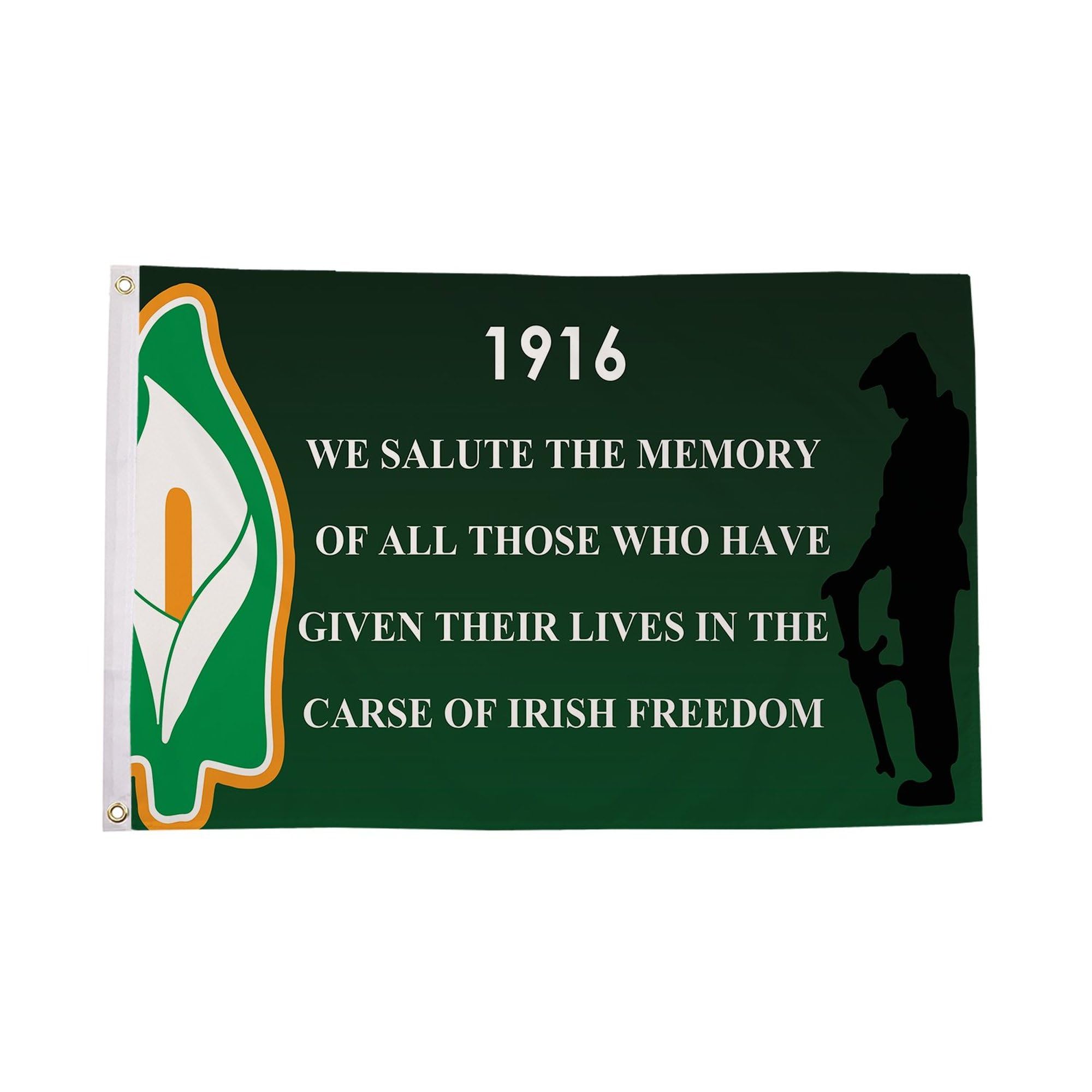 Flagtex Easter Rising Freedom Flag 5ft x 3ft Large Flag 150cm x 90cm | Premium Woven Polyester with Brass Eyelets | Indoor Outdoor Garden Display Wall Hanging | Irish Republic 1916 Heritage Banner