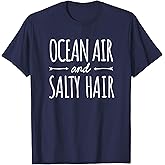Funny Ocean Air Salty Hair Girls Vacation Summer Throwback T-Shirt