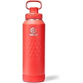 Takeya Sport 40 oz Triple-Insulated Stainless Steel Water Bottle, Spout Lid – Leakproof, Sweatproof, BPA-Free, Keeps Drinks Cold 36 Hrs, Hot 14 Hrs – Crimson
