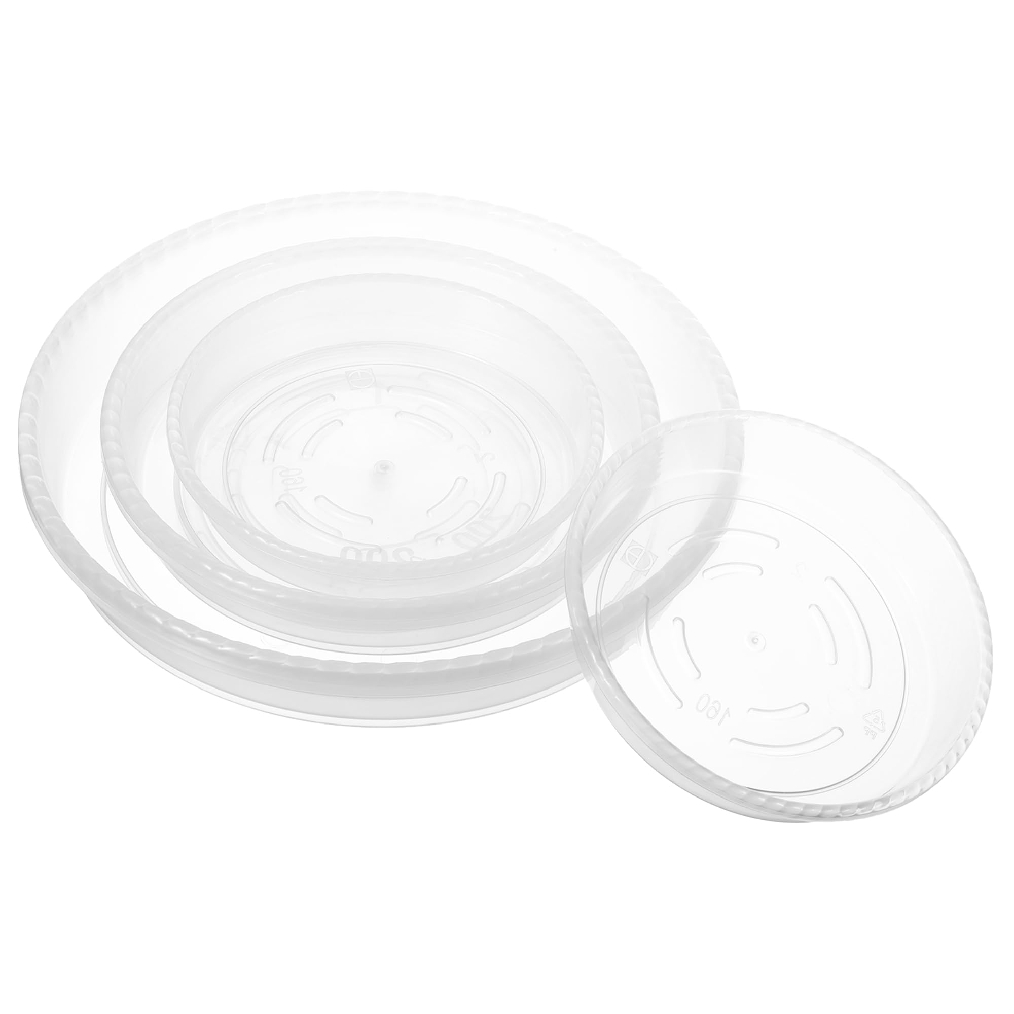 M METERXITY 6 Pack Planter Saucers - Plastic Plant Tray Flower Pot Drip Trays Round Apply to Outdoor/Garden (6"/8"/10", Clear)