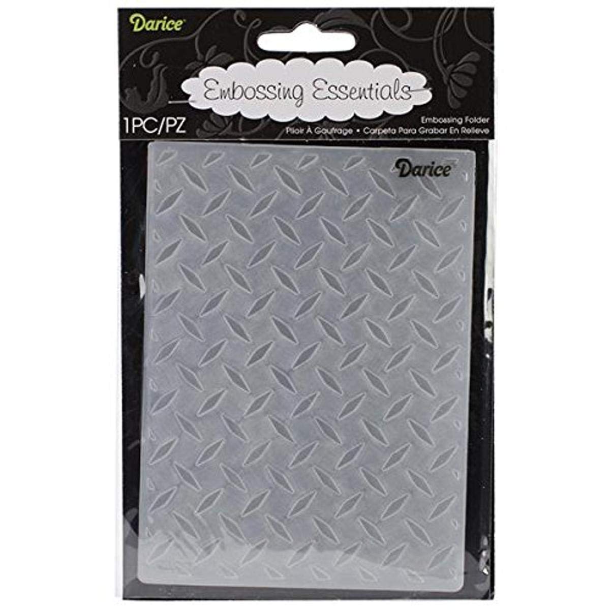 Darice Diamond Puzzle Embossing Template, Transparent, 10.8 x 14.6 cm