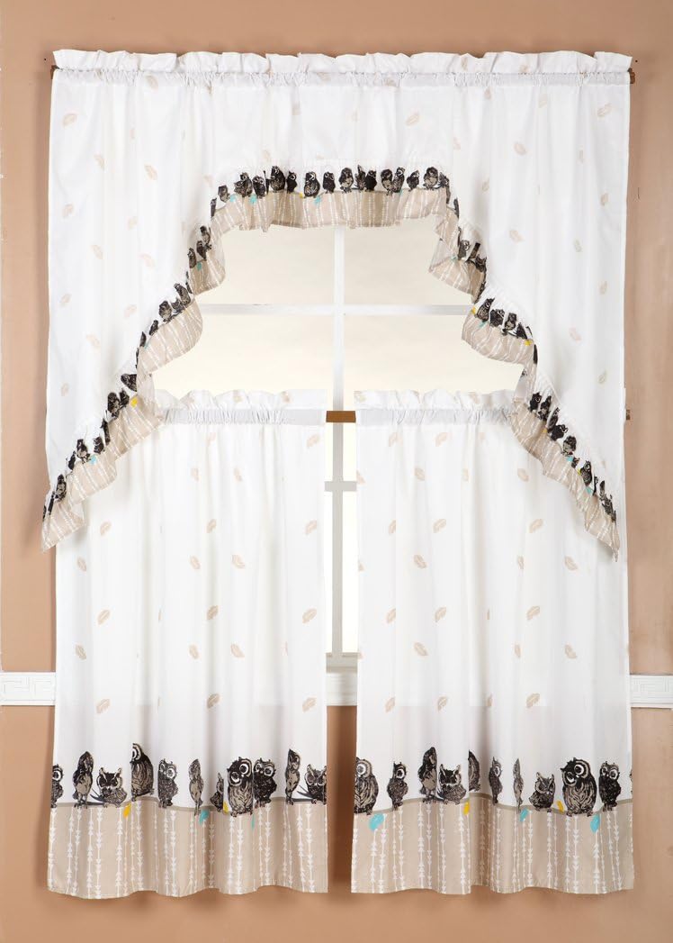 Amazon Com Rt Designers Collection Ruffle Kitchen Curtain Tier