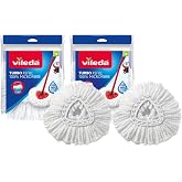 Vileda EasyWring and Clean Turbo Classic Microfibre Mop Refill Head, Pack of 2