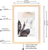 Scholar Tree A3 Picture Frame Set of 3 with Mat Natural Wood MDF view 4