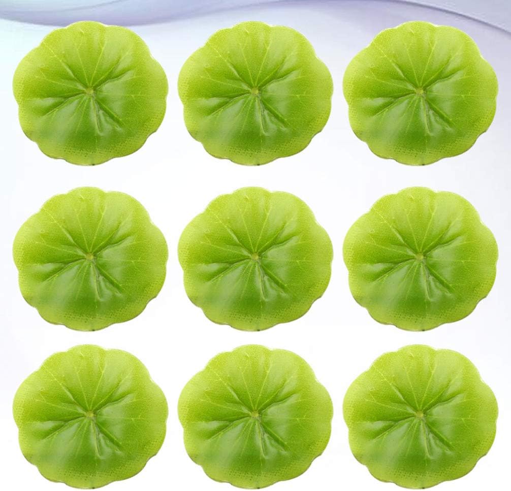 PRETYZOOM 30pcs Artificial Floating Lotus Leaves Water Lily Pads Ornaments for Fish Tank Aquarium Pond Decorations 6cm - Image 5