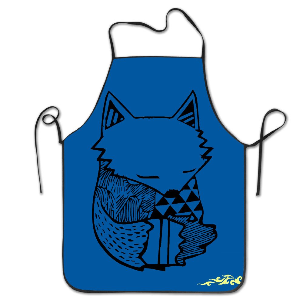 Cute Fox Baby Anime Sketch Chef Kitchen Aprons Cooking Black 6310109100780 Amazon Com Books