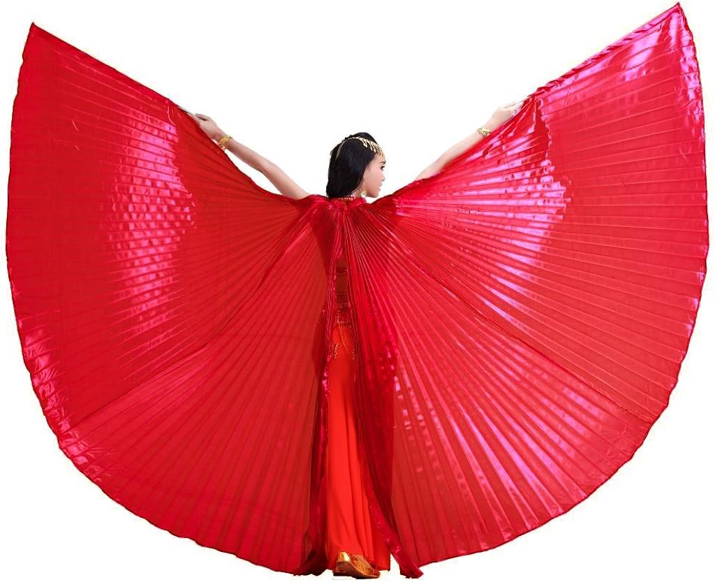 Pilot-Trade Women's Egyptian Egypt Belly Dance Costume Bifurcate Isis Wings, Gold, One Size: Clothing