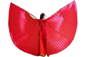 Wuchieal Women's Egyptian Egypt Belly Dance Costume Bifurcate Isis Wings