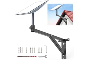 BANGJIA Starlink Long Wall Mount, Thickened Mounting Pole Kit for Starlink Internet Kit Satellite, Starlink Mount Pole with Starlink Mount Adapter, Outdoor Starlink Pole Mounting Kit for V2 Starlink