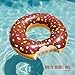 Play Platoon Jumbo Donut Pool Float - Gigantic Chocolate Donut Inflatable - Fun for The Beach or Pool, Includes Patch Kit