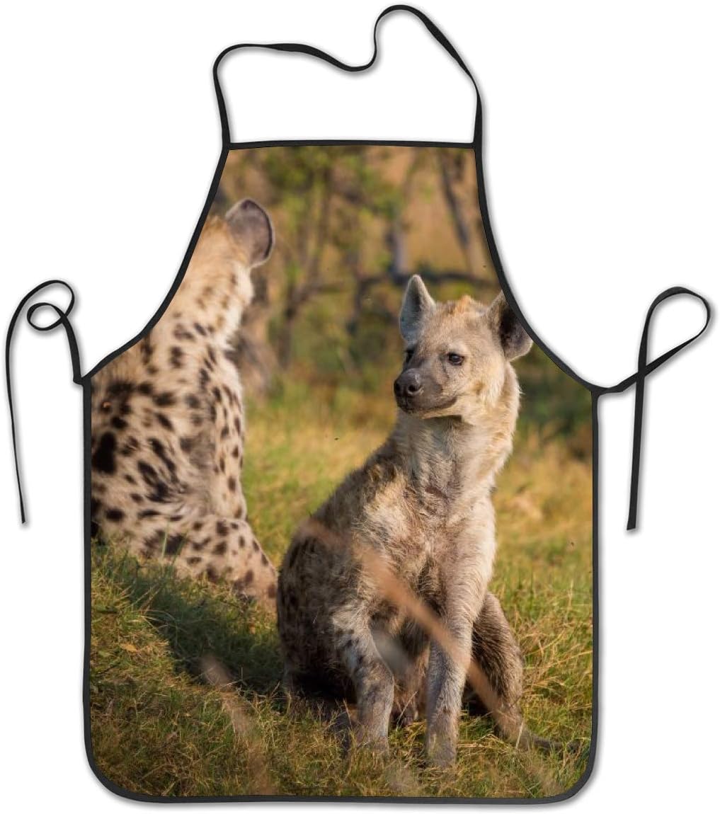 Rasyko Hyenas predators grass Chef Apron for Cooking,Baking,Crafting,Gardening and BBQ