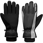 MultiValue Ski Gloves, Touchscreen Winter Thermal Gloves Windproof Warm Snow Glove Waterproof Glove for Men Women Skiing Cycling Running