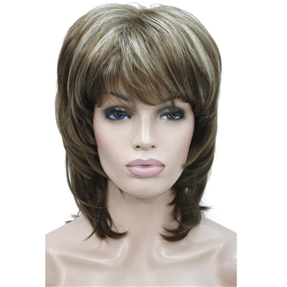 Aimole Soft Shaggy Layered Medium Length Classic Cap Synthetic