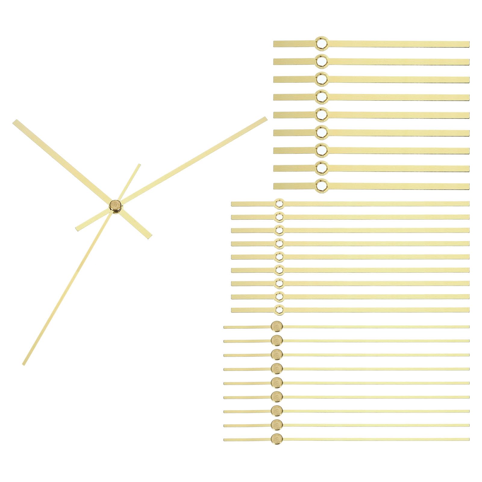 PATIKIL Replacement Clock Hands Kit, 10 Set Replacement Clock Hands Kits Clock Mechanism Movement Aluminum Wall Clock Hands Parts Replacement for Wall Clock Repair DIY, Gold, A10