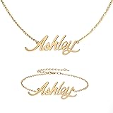 Aoloshow Ashley Personalized Name Necklace Bracelet