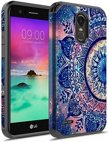 LG Stylo 3 Case, LG Stylo 3 Plus Case, [Drop Protection] Dual Layer Shockproof Hard Hybird Slim Defender Armor Protector Cover for LG Stylo3 / LG Stylo3 Plus/LG LS777 (Mandala)