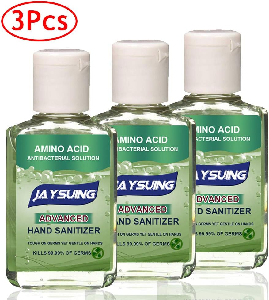 PRSTENLY Amino Acid Advanced Hand Sanitizer, with 99.99% Bactericidal Effect, 80 Grams of Clean and Mild Solution, Easy to Carry (3PCS)