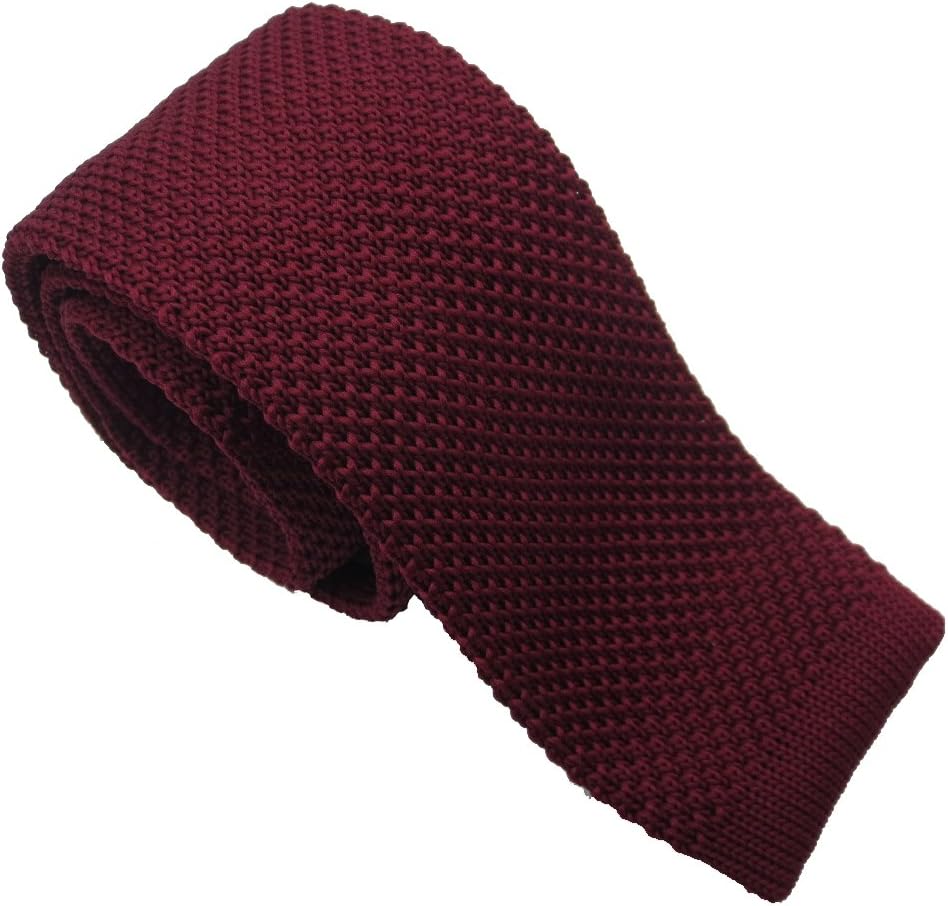 Szeagle Men's Polyester Knit Woven Neckties Brown