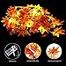 Christmas Decorations Lighted Fall Garland, 20 LED Lights Fall Maple Leaves Garland Halloween String Lights, Perfect Holiday Decoration Mantle Tabletop Fireplace