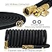 Morvat Expandable Garden Hose, Water Hose, Expanding Garden Hose, Flexible Hose, Retractable Hose, 3800D Brass + 10 Setting Spray Nozzle + Heavy Duty Brass Nozzle + Hose Holder + Carry Bag, 100 FT