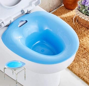 Summerr Sitz Bath For Toilet Sitz Bath Basin Portable Bidet For Pregnant Women Hemorrhoids Treatment Perineal Episiotomy Recovery Postpartum Care Color Blue Amazon Com