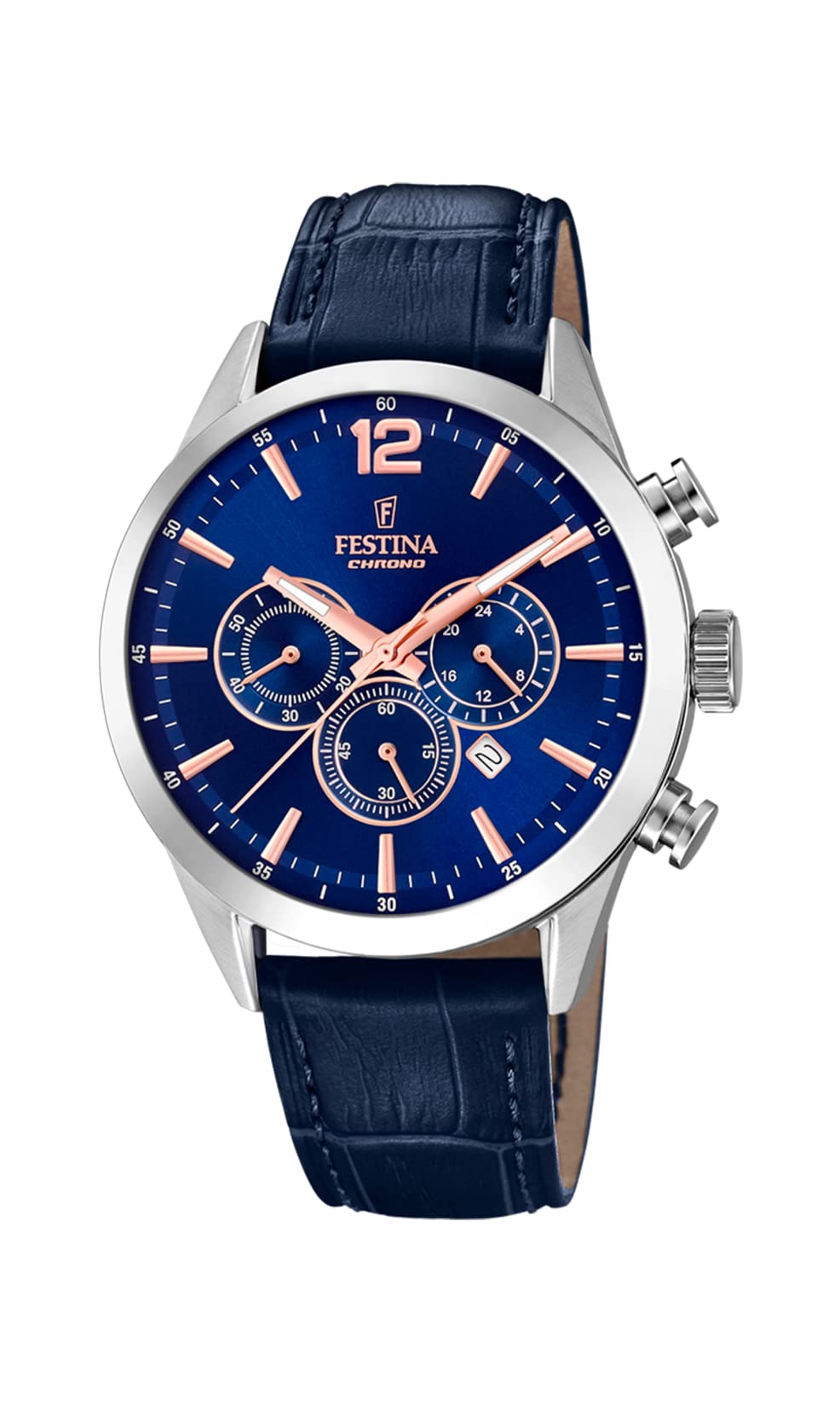 Festina Stainless Steel Chronograph Watch with Leather Strap F20542/4