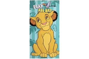 Lion King Children's Microfiber Bath Towel for Bath and Beach - Microfiber Baby Towel with Pattern for Kids and Daily Use