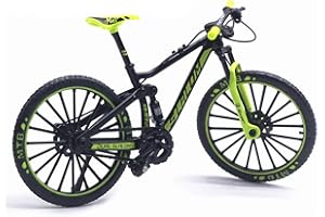 Kakalote Mini Finger Bikes, 1:10 Scale Alloy Mountain Bicycle Model Desktop Decoration Crafts for Cycling Lovers Birthday Party Gifts (Green)