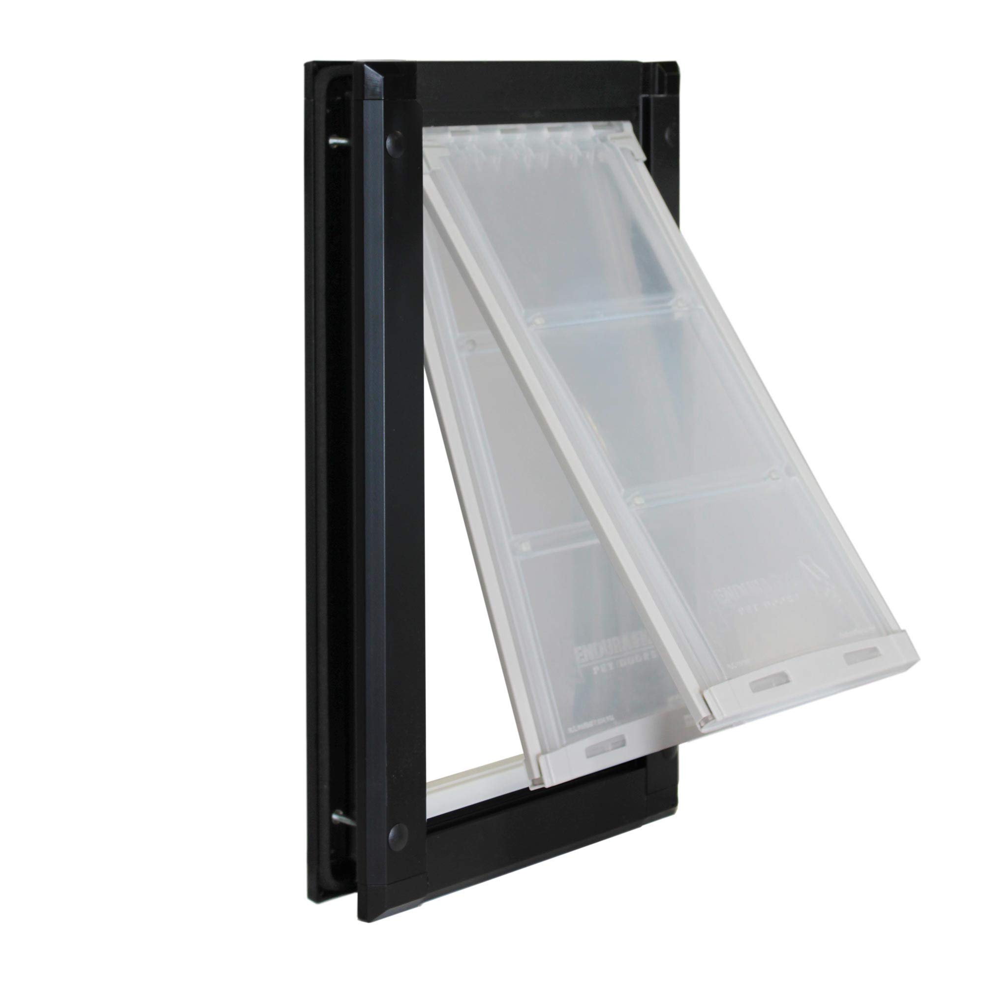 Endura Flap Pet Door Double Flap Best Extra Insulated All Weather Energy Efficient Dog Door Small Medium Large XL Doggie Black, Tan, White Frame for Exterior Doggy Door. Well Built with Locking Cover…