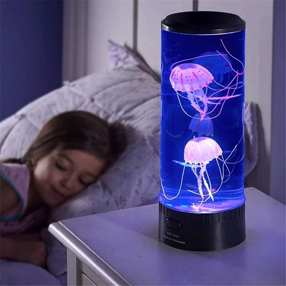 Lampe Méduse Lumineuse Avec 7 Couleurs Changeantes - 3 Méduses Flottantes, Contrôle De Vitesse, Chargement USB - Décoration Apaisante Pour Chambre