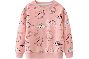 RETSUGO Toddler Baby Girls Sweatshirts Casual Pullover Crewneck Winter Long Sleeve Tops Shirts Clothes 3T-8T