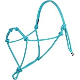 Harrison Howard Super Sturdy Horse Rope Training Halter with 4 Knot 1/4" Stiff Halter Cord