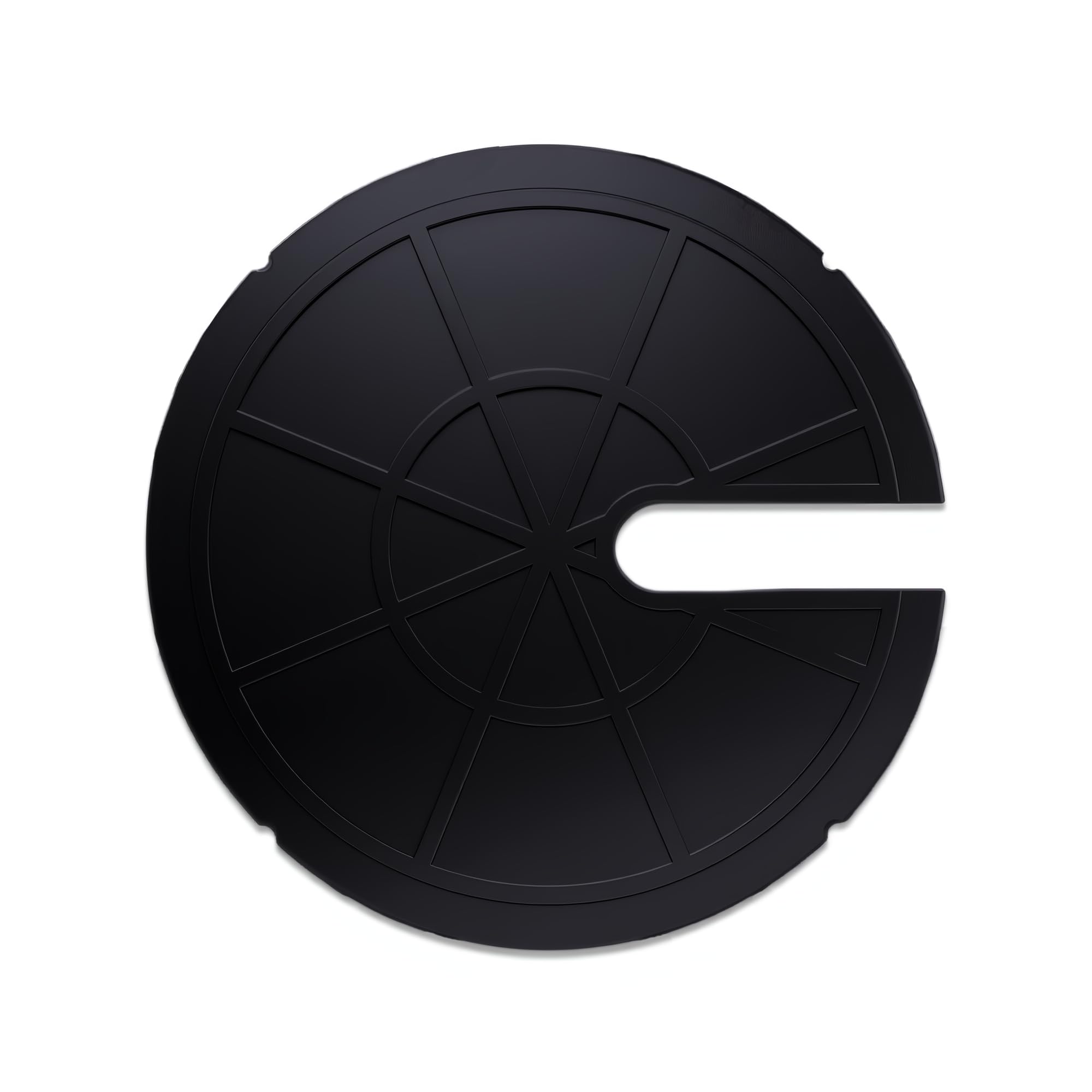 Photo 1 of 18 inch Metal Slotted Sump Pump Cover, Black Decorative Submersible Outdoor Water Well Covers, Septic Tank Lids Protection for Sewage Pump, Sump Basin, Sump Bucket (1, Black)