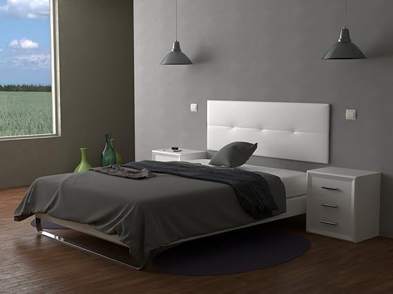 LA WEB DEL COLCHON Cabecero de Cama tapizado Acolchado Julie 160 x 55