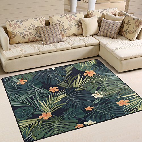 ALAZA-Hawaiian-Summer-Palm-Tree-Leaves-Flower-Retro-Area-Rug-Rugs-for-Living-Room-Bedroom-7-x-5 615iTHjrU2L