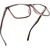 2SeeLife Durable Large TR-90 Reading Glasses for Men – Medium-Wide Fit, Flexible Sturdy Frame, Spring Hinges, Premium Readers, Brown Matte, +3.50