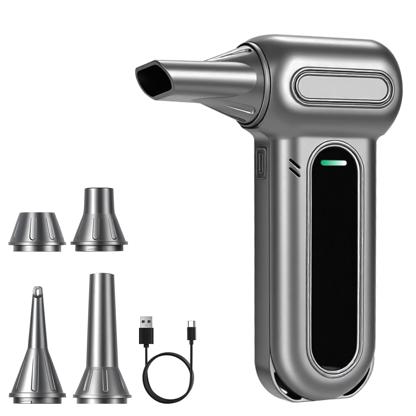 Yogin Electric Air Duster-150000RPM Super Power Cordless Air Duster, Rechargeable Brushless Motor Durable Blower, 3-Gear Adjustable Dust Blower for Computer, Keyboard, Outdoor, House and Car