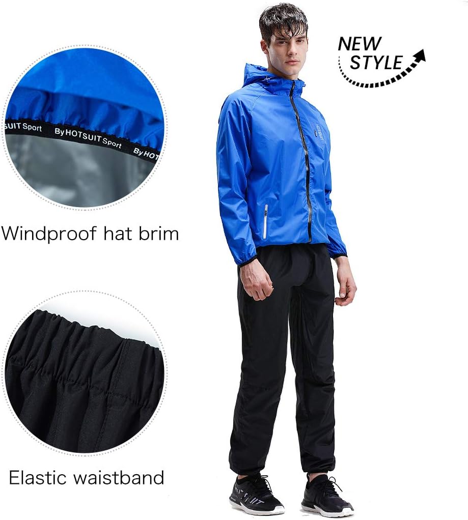 HOTSUIT Sauna Suit Men Anti Rip Boxing Sweat Suits Exercise Workout Jacket : Sports & Outdoors