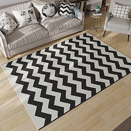 Nordic Rettangolare Casa Tappeto Bianco E Nero Moderno