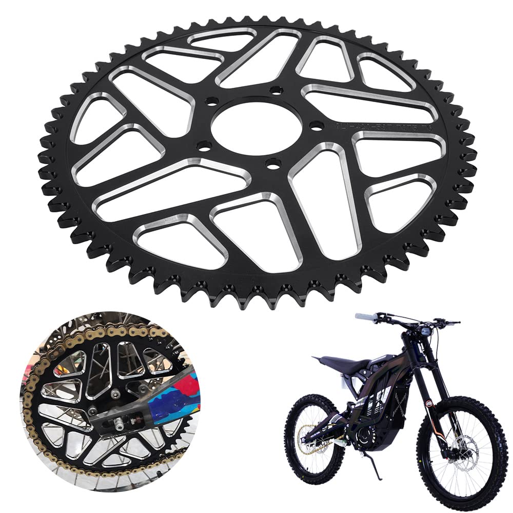 Photo 1 of JFG RACING Sur Ron 58T Sprocket,Sur Rear Sprocket 58 Tooth Aluminum Alloy For Surron Light Bee S/X Segway X160/X260 Electric Dirt Bike Black